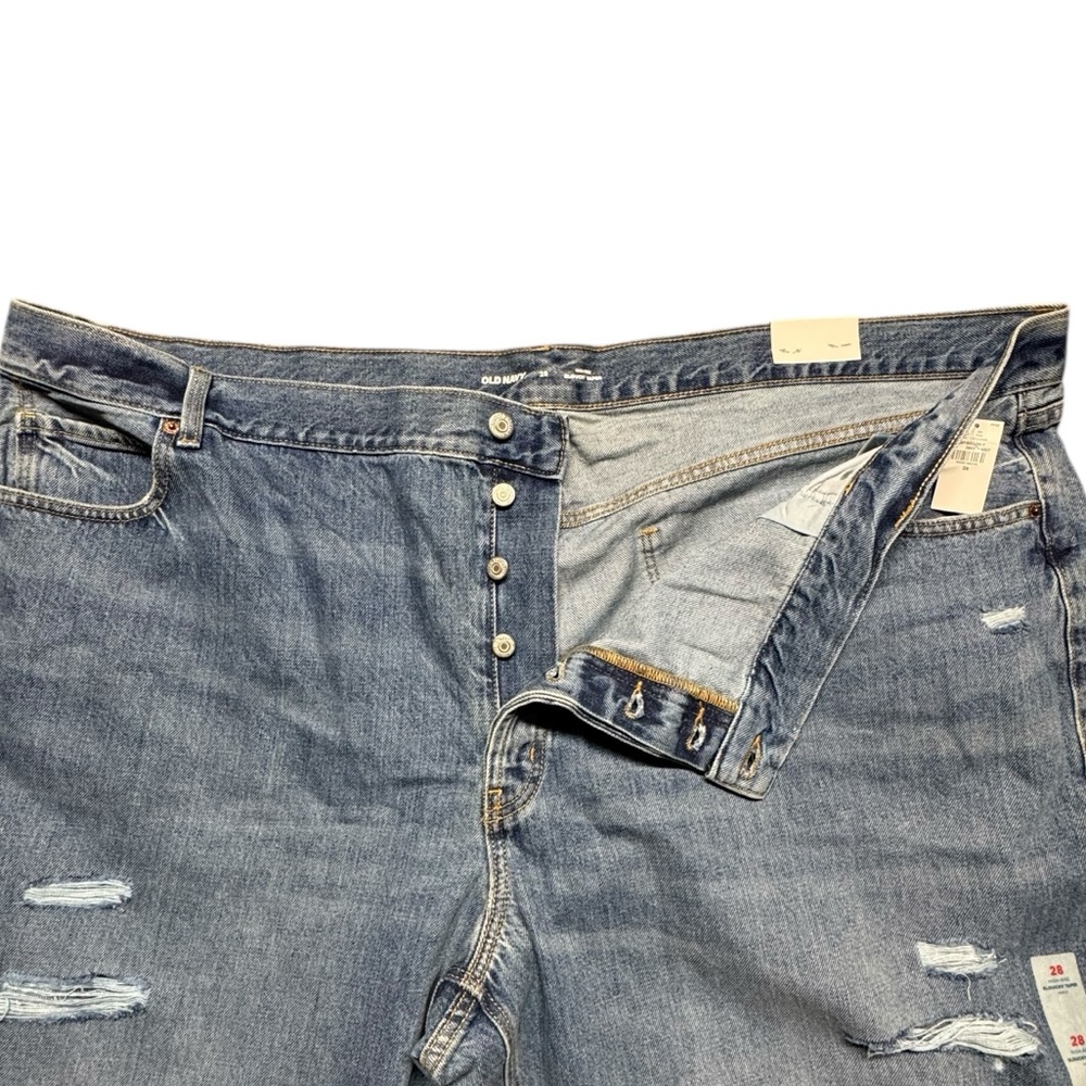 Old Navy High Rise Slouchy Tapered Ankle Jeans Womens Plus Size 28 NWT Blue - Picture 3 of 12